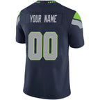 Custom S.Seahawks Navy Game Jersey -Stitched American Football Jerseys