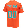 Custom M.Dolphins Orange Game Jersey -American Stitched Football Jerseys