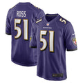 Josh Ross Baltimore Ravens Nike Game   Jersey - Purple