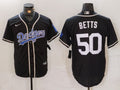 Men's Los Angeles Dodgers Mookie Betts #50 Black Replica Team Jersey1