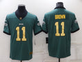 Men's Philadelphia Eagles A.J. Brown #11 Midnight Green Game Jersey1