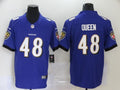 Men's Baltimore Ravens Patrick Queen #48 Purple Game Player Jersey1
