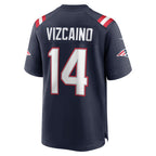Tristan Vizcaino New England Patriots Nike Home Game   Jersey - Navy