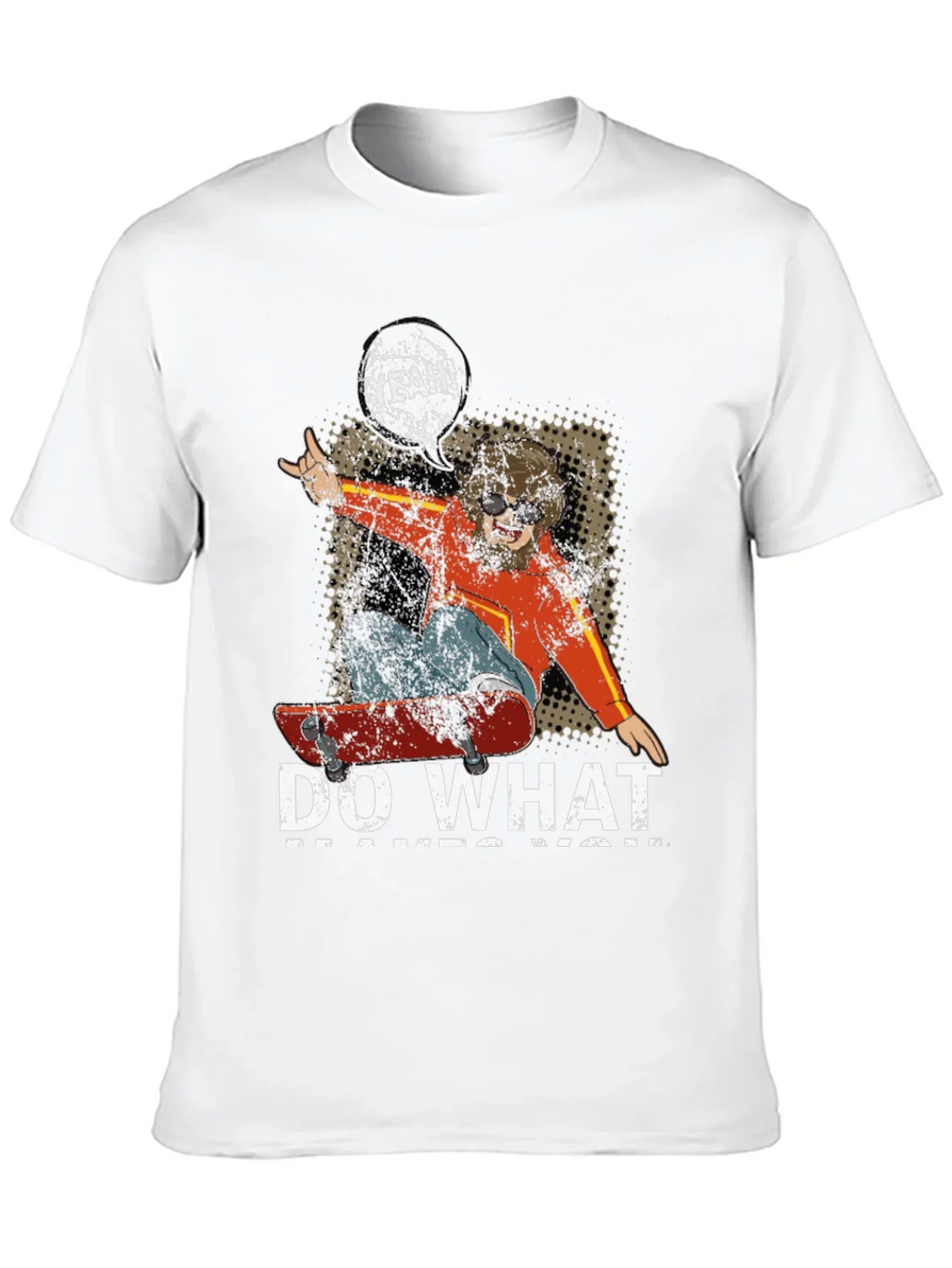Skateboarding Graphic Tee - Do What Makes You Happy