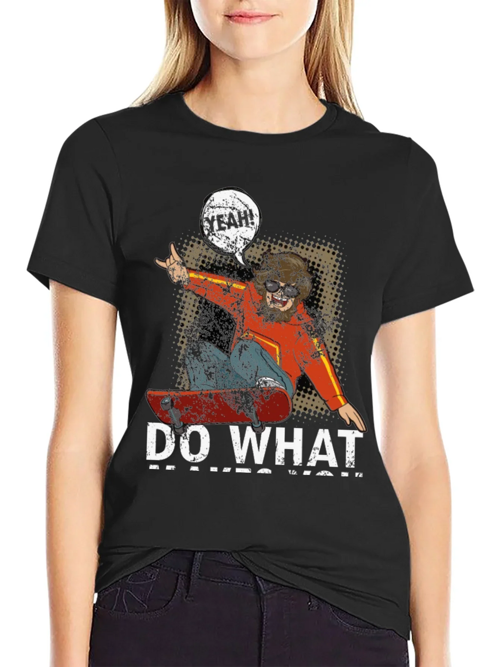Skateboarding Graphic Tee - Do What Makes You Happy