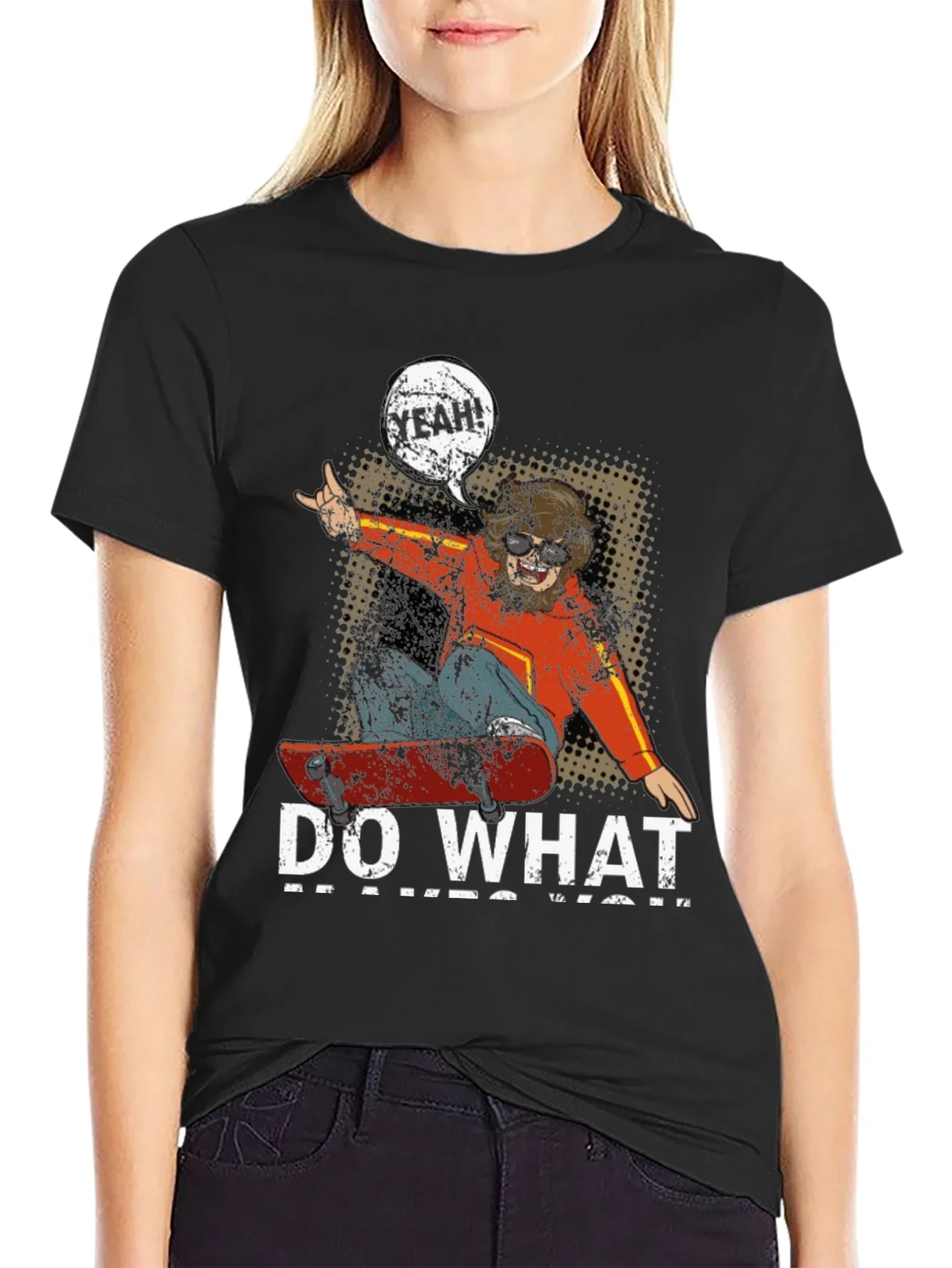 Skateboarding Graphic Tee - Do What Makes You Happy