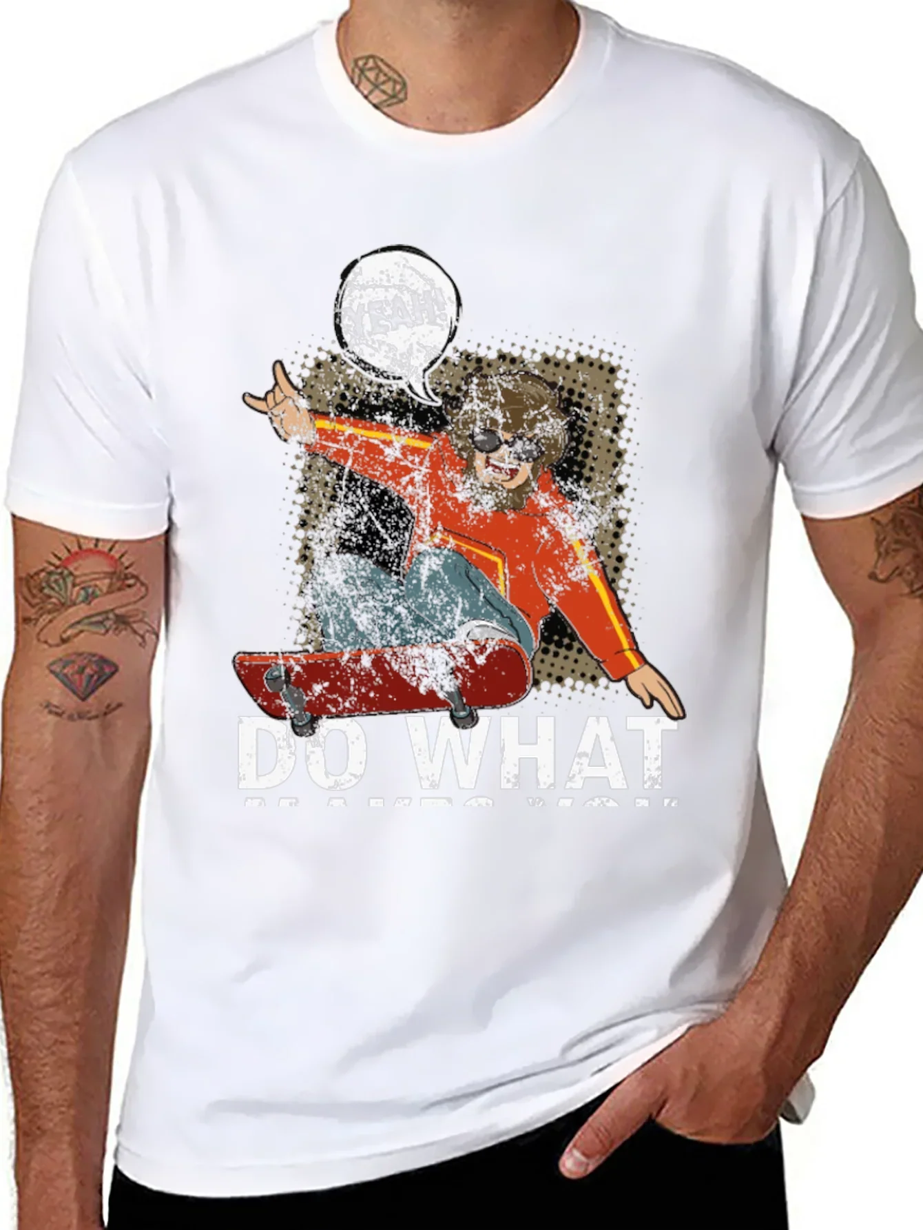 Skateboarding Graphic Tee - Do What Makes You Happy