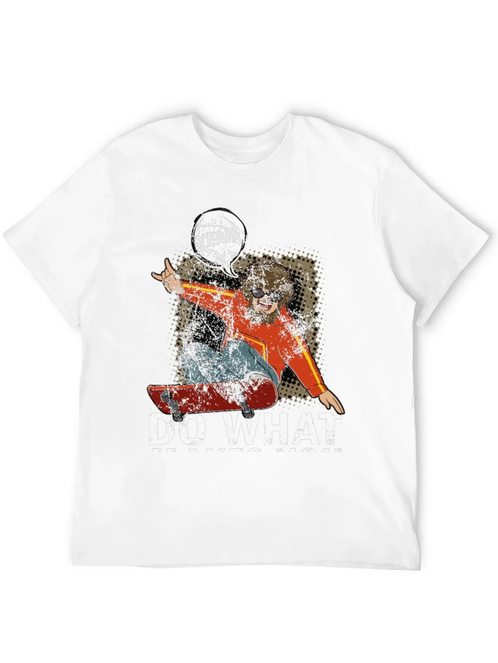 Skateboarding Graphic Tee - Do What Makes You Happy