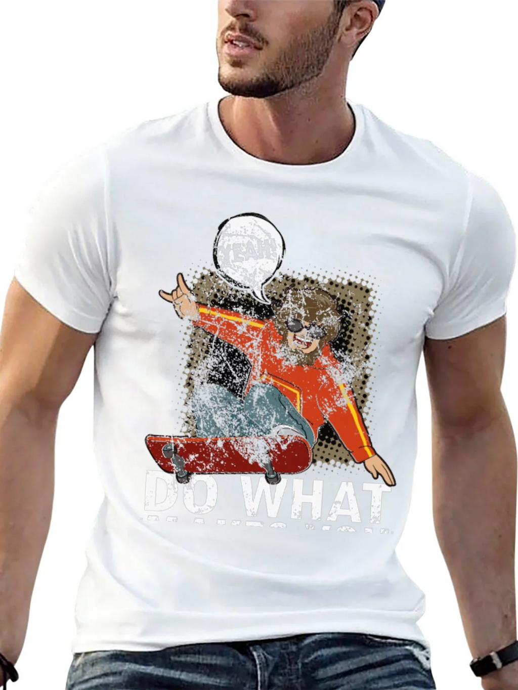 Skateboarding Graphic Tee - Do What Makes You Happy