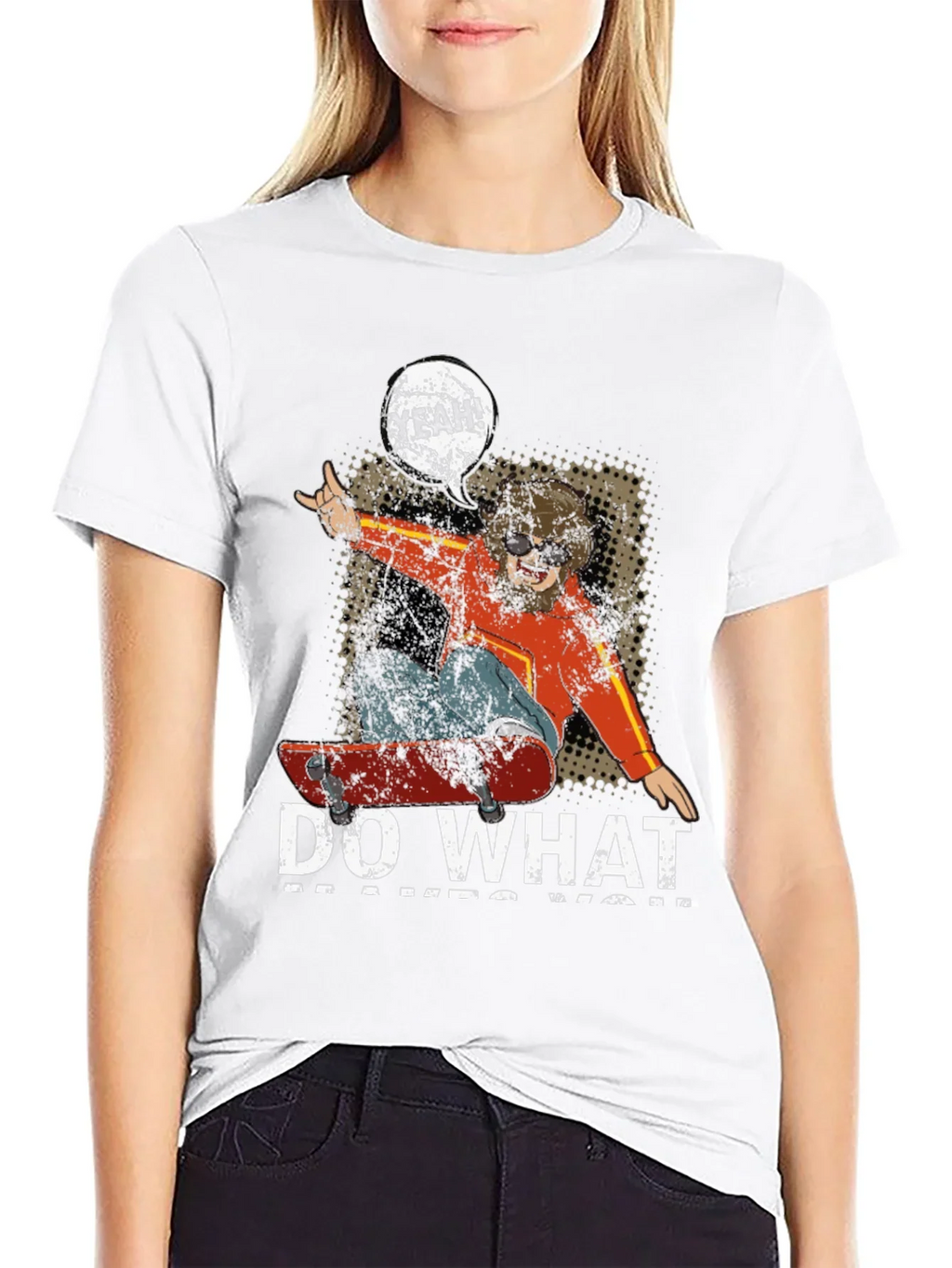 Skateboarding Graphic Tee - Do What Makes You Happy