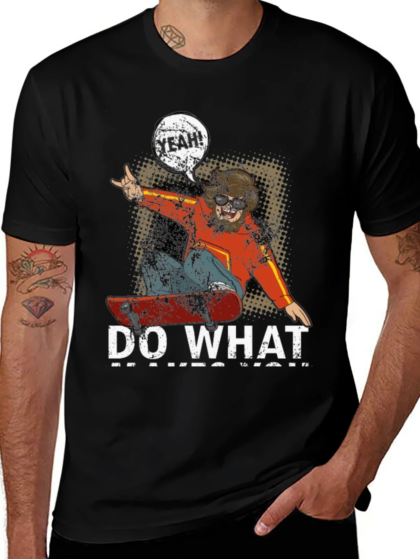 Skateboarding Graphic Tee - Do What Makes You Happy