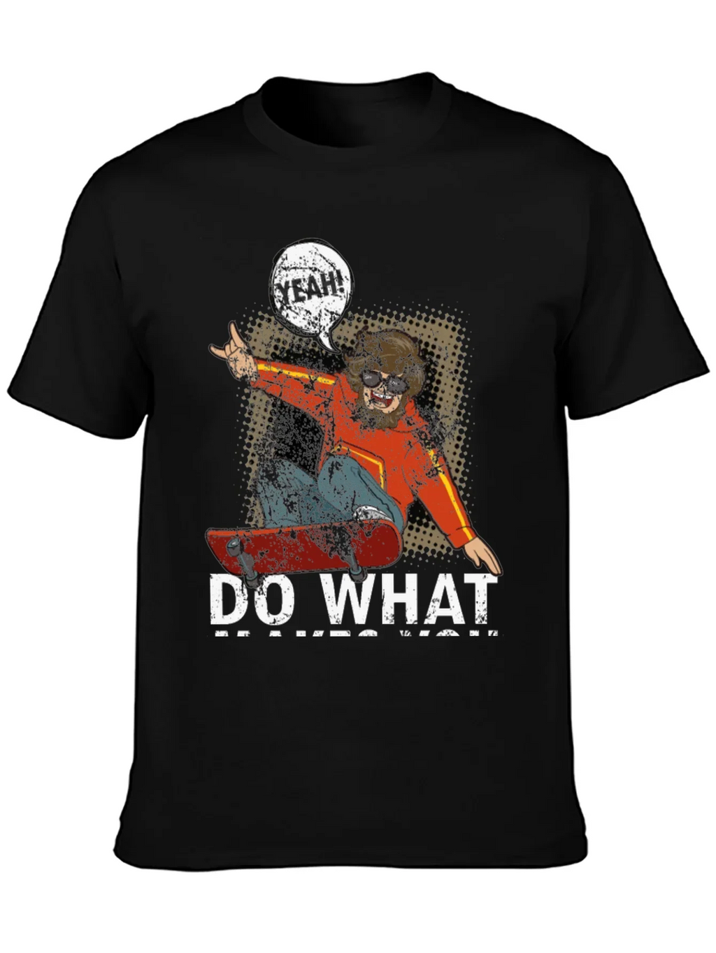 Skateboarding Graphic Tee - Do What Makes You Happy