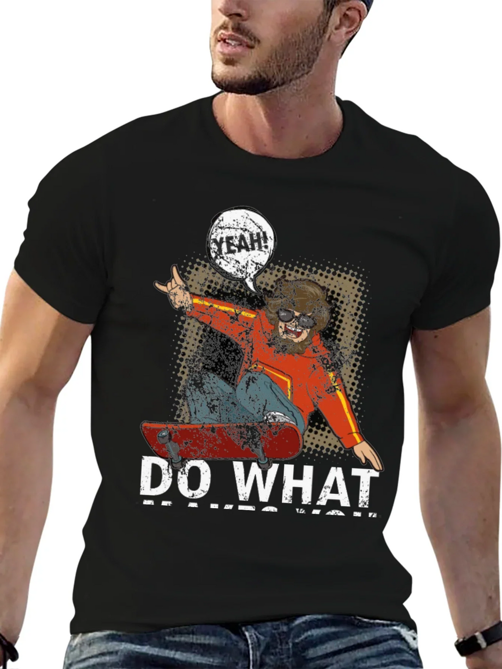 Skateboarding Graphic Tee - Do What Makes You Happy