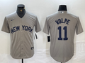 Men's New York Yankees Anthony Volpe #11 Gray Limited Game Jersey1