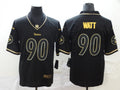 Men's Pittsburgh Steelers #90 T.J. Watt Black Authentic Player Jersey1