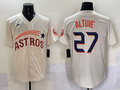 Men's Houston Astros Jose Altuve #27 Cream Player Jersey1