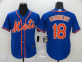 Men's New York Mets Darryl Strawberry #18 Blue Replica Baseball Jersey1
