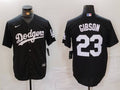 Men's Los Angeles Dodgers Kirk Gibson #23 Black Replica Player Jersey1
