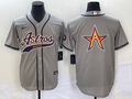 Men's Houston Astros Gray Alternate Replica Jersey1 Joint Edition