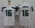 Men's Seattle Seahawks Tyler Lockett #16 White Game Jersey1