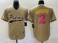 Men's San Diego Padres Xander Bogaerts #2 Tan Replica Player Jersey1 Joint Edition