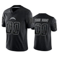 Custom1 Los Angeles Chargers Active Player Black Reflective Limited Stitched Football Jersey1  American Jerseys