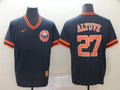 Men's Houston Astros Jose Altuve #27 Navy Authentic Game Jersey1