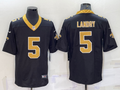 Men's New Orleans Saints Jarvis Landry #5 Black Game Jersey2