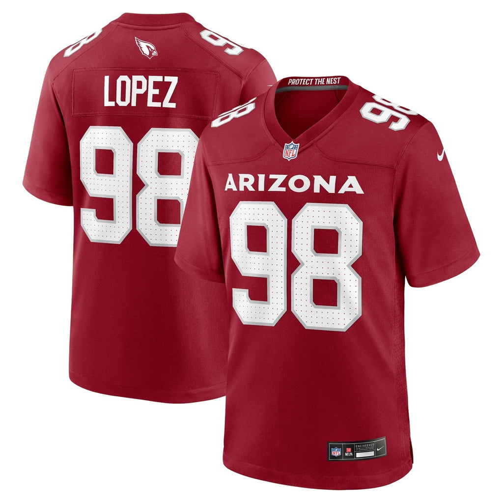 Roy Lopez Arizona Cardinals Nike Team Game Jersey -  Cardinal