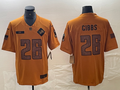 Men's Detroit Lions Jahmyr Gibbs #26 Brown 2023 Salute To Service Limited Jersey1