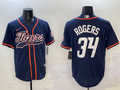 Men's Detroit Tigers Jake Rogers #34 Navy Player Jersey1