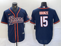 Men's Chicago Bears Rome Odunze #15 Navy Game Jersey1