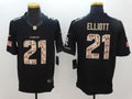 Men's Dallas Cowboys Ezekiel Elliott #21 Black Game Team Jersey1