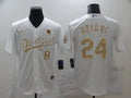 Men's Los Angeles Dodgers Kobe Bryant #8-24 White Player Jersey1