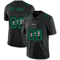 Custom1 Philadelphia Eagles Team Logo Dual Overlap Limited Jersey1 Black Stitched American Football Jerseys