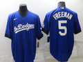 Men's Los Angeles Dodgers Freddie Freeman #5 Blue Stitched Jersey1