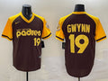 Men's San Diego Padres Tony Gwynn #19 Brown Cooperstown Collection Player Jersey1