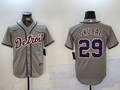 Men's Detroit Tigers Tarik Skubal #29 Gray Replica Player Jersey1