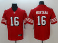 Men's San Francisco 49ers Joe Montana #16 Red Game Player Jersey1