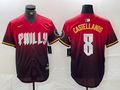Men's Philadelphia Phillies Nick Castellanos #8 Red 2024 City Connect Limited Player Jersey1