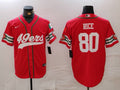 Men's San Francisco 49ers Jerry Rice #80 Scarlet Game Player Jersey1