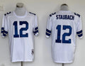 Men's Dallas Cowboys Roger Staubach  White Legacy Replica Jersey1