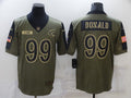 Men's Los Angeles Rams Aaron Donald #99 Brown Game Player Jersey1