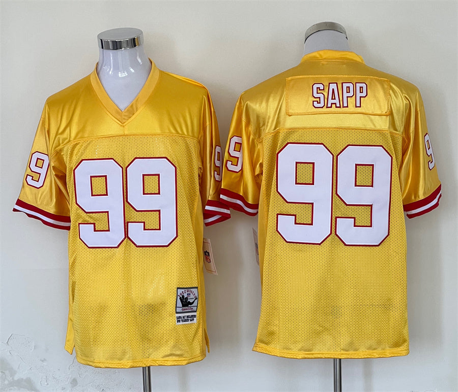 Men's Tampa Bay Buccaneers Warren Sapp  Yellow Legacy Replica Jersey1