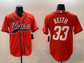 Men's Detroit Tigers Colt Keith #33 Orange Replica Player Jersey1