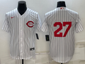 Men's Cincinnati Reds Scott Rolen #27 White 2022 MLB at Field of Dreams Game Authentic Player Jersey1