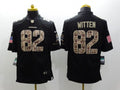 Men's Dallas Cowboys Jason Witten #82 Black Player Game Jersey1