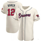 Atlanta Braves #12 Dusty Baker Cream Alternate Jersey Stitches Baseball Jerseys