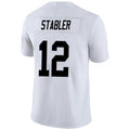 #12 Ken Stabler Player LV.Raiders White Vapor F.U.S.E. Limited Football Jerseys