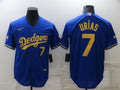 Men's Los Angeles Dodgers Julio Urias #7 Blue Player Jersey1